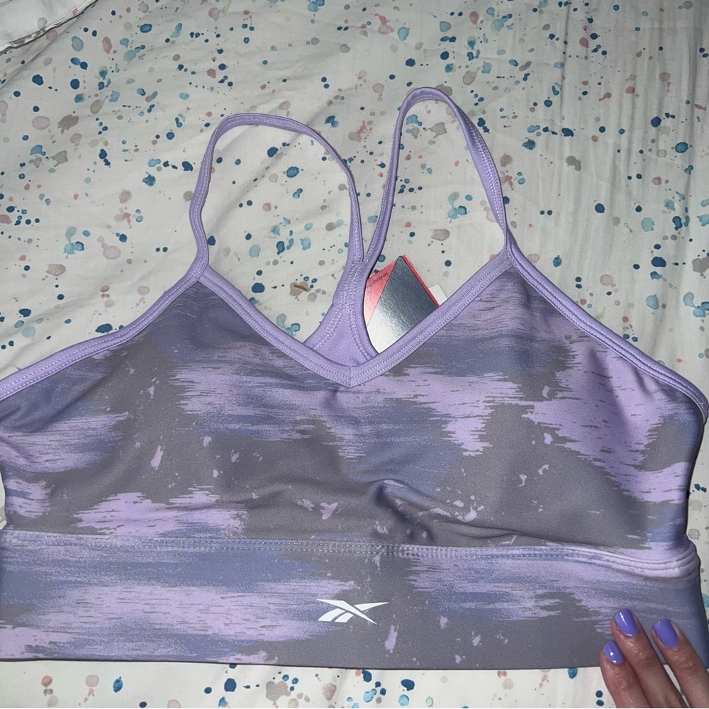 Reebok Apparel Women's Wor Camo Bra Reebok Training App Women Purple - Picture 3 of 6